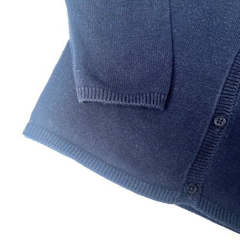 Bout'chou Navy Fine Knit Cardigan - 12 months