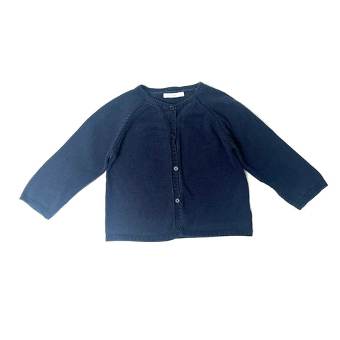 Bout'chou Navy Fine Knit Cardigan - 12 months