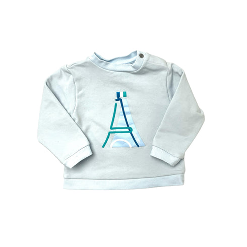 Jacadi Light Blue Eiffel Tower Jumper - 24 months