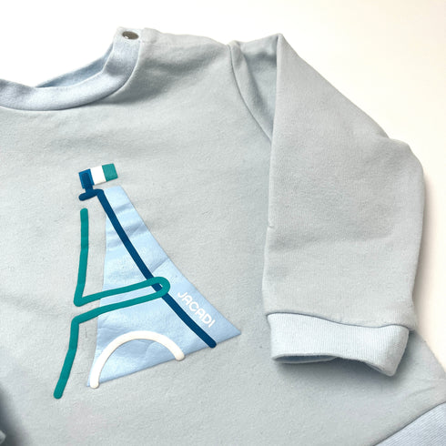 Jacadi Light Blue Eiffel Tower Jumper - 24 months