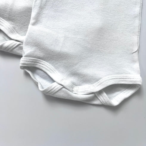 White Petit Bateau Short Sleeve Vests 3x Pack - 1 month