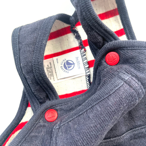 Petit Bateau Dungarees & Bodysuit - 3 months