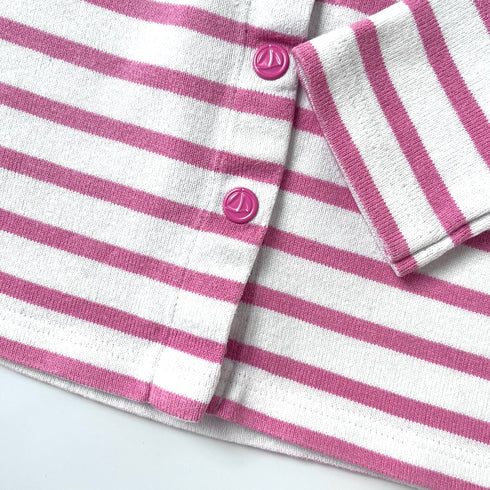 Pink Stripe Petit Bateau Cardigan - 12 months