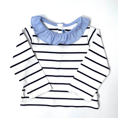 Blue Stripes Jacadi Top - 24 months
