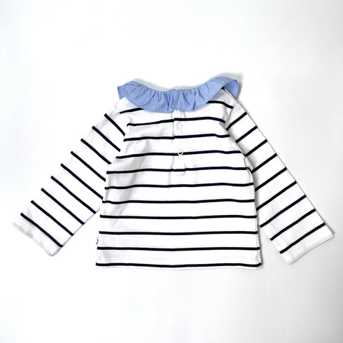 Blue Stripes Jacadi Top - 24 months
