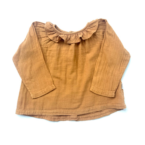 Poudre Organic Caramel Brown Blouse - 24 months