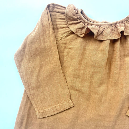 Poudre Organic Caramel Brown Blouse - 24 months
