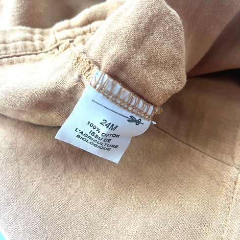 Poudre Organic Caramel Brown Blouse - 24 months