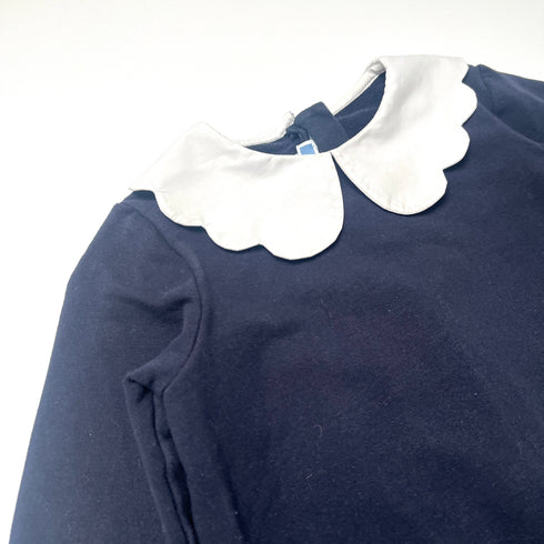 Jacadi Navy Dress Petal Collar - 5 years
