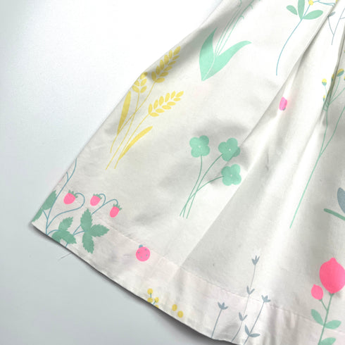 Jacadi White Summer Dress Neon Flowers - 5 years