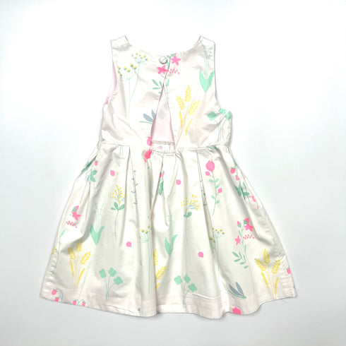 Jacadi White Summer Dress Neon Flowers - 5 years