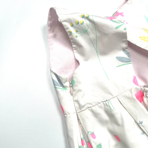 Jacadi White Summer Dress Neon Flowers - 5 years