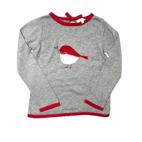 Jacadi Grey Bird Jumper - 6 years
