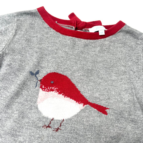 Jacadi Grey Bird Jumper - 6 years