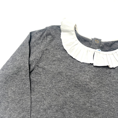 Jacadi Grey Top Pleated Collar - 8 years