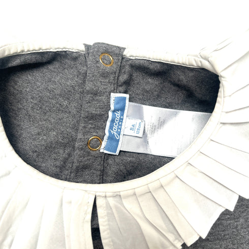 Jacadi Grey Top Pleated Collar - 8 years