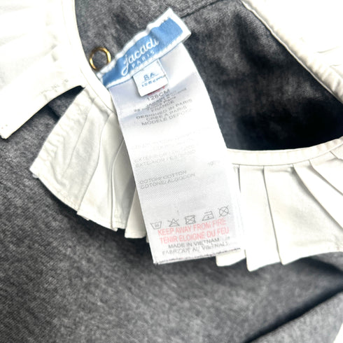 Jacadi Grey Top Pleated Collar - 8 years