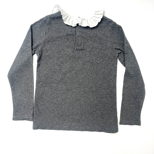 Jacadi Grey Top Pleated Collar - 8 years