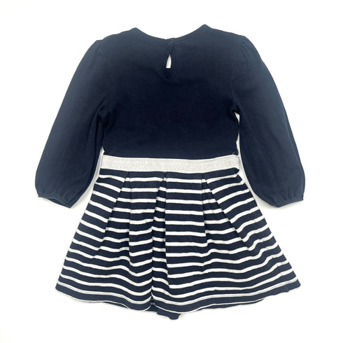 Petit Bateau Navy Skater Dress - 5 years