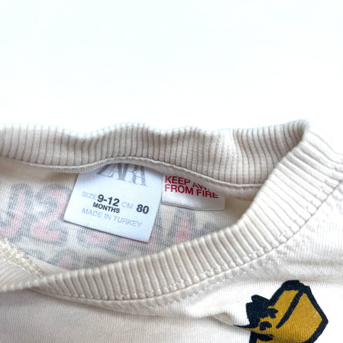 Zara White Animal Super Friend T-Shirt - 12 months
