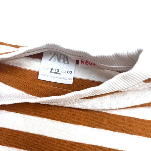 Zara Brown Striped T-Shirt - 12 months