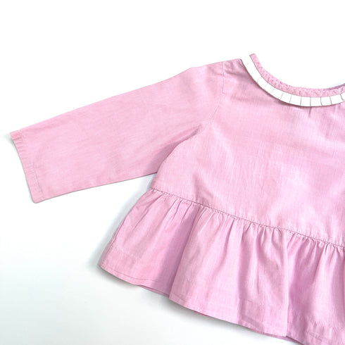 Jacadi Pink Peplum Blouse - 18 months