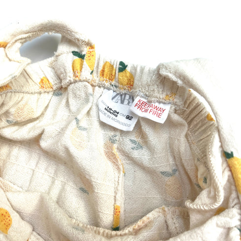 Zara Lemon Dungarees - 24 months