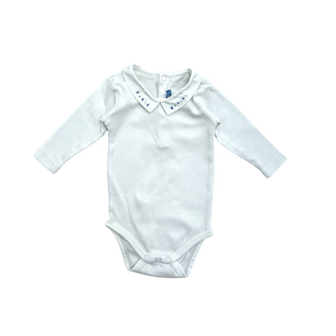 Jacadi White Bodysuit "Petit Garcon" - 3 months
