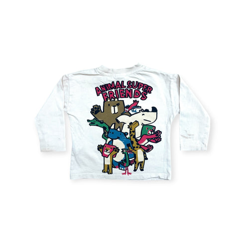 Zara White Animal Super Friend T-Shirt - 12 months