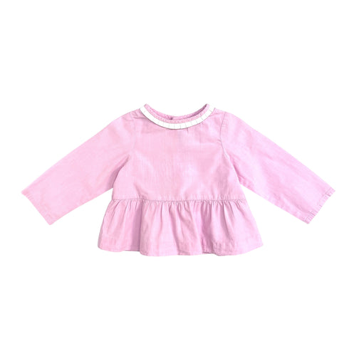 Jacadi Pink Peplum Blouse - 18 months