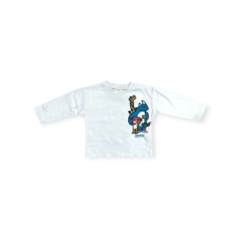 Zara White Animal Super Friend T-Shirt - 12 months