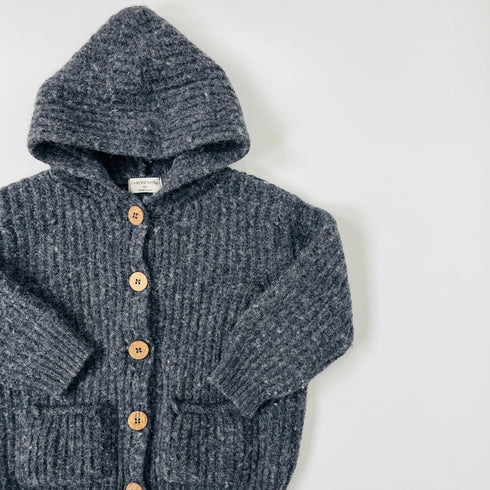 Grey 1+ in the Family Knit Cardigan - 3y