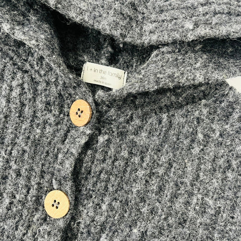 Grey 1+ in the Family Knit Cardigan - 3y
