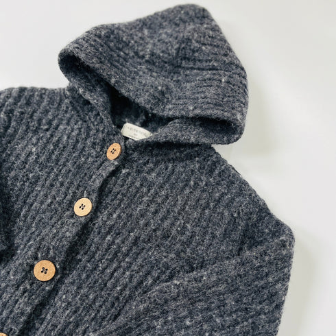 Grey 1+ in the Family Knit Cardigan - 3y