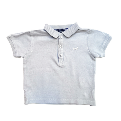 Cyrillus Pale Blue Piqué Polo Shirt – 12 Months