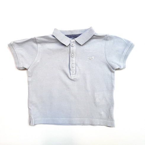 Cyrillus Pale Blue Piqué Polo Shirt – 12 Months
