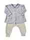 Cyrillus Blue Check Shirt & Grey Knit Trousers Outfit – 6 Months