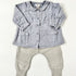 Cyrillus Blue Check Shirt & Grey Knit Trousers Outfit – 6 Months