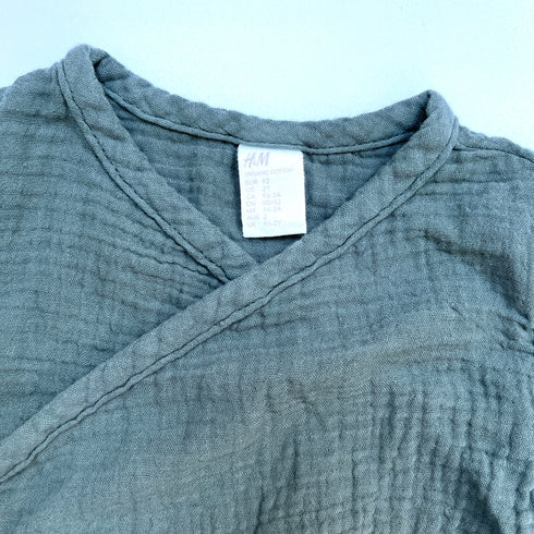 Green H&M Cotton Gauze Romper - 24 months