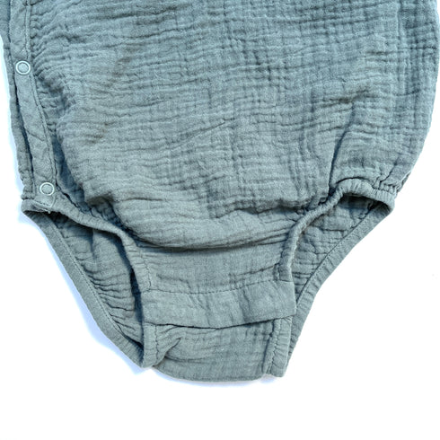 Green H&M Cotton Gauze Romper - 24 months