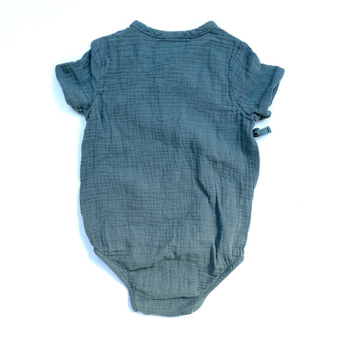 Green H&M Cotton Gauze Romper - 24 months