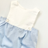 Jacadi Blue & White Colour Block Bubble Romper – 1 Month