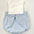 Jacadi Blue & White Colour Block Bubble Romper – 1 Month