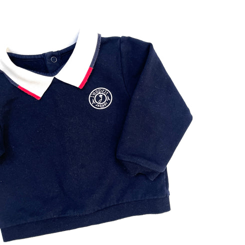 Navy Jacadi Polo Sweatshirt - 12 months