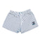 Jacadi Navy & White Stripe Swim Shorts with Crest Badge – 18 Months