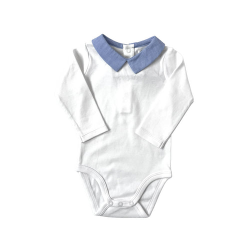 White Jacadi Vest Blue Collar BNWT - 6 months