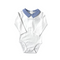 Jacadi White Long Sleeve Bodysuit with Blue Chambray Collar BNWT – 6 Months