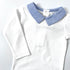 White Jacadi Vest Blue Collar BNWT - 6 months