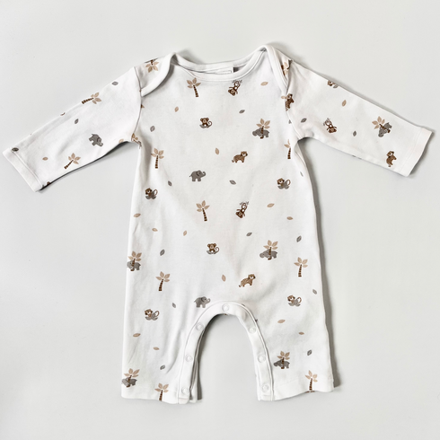 The Little White Company Safari Sleepsuit – 3 Months
