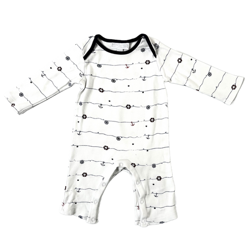 The Little White Company Sailor Sleepsuit – 6 Months